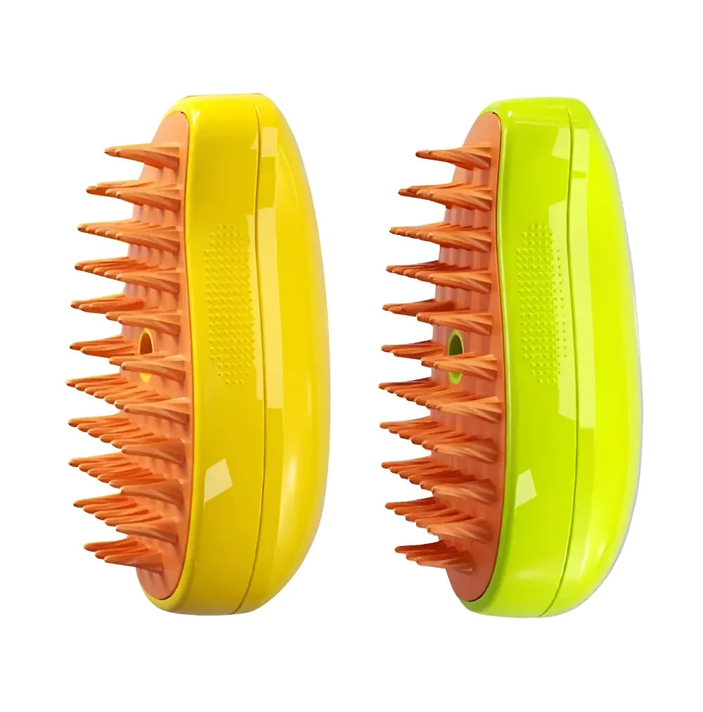 3-in-1 Pet Steam Brush – Massage & Shedding Electric Comb