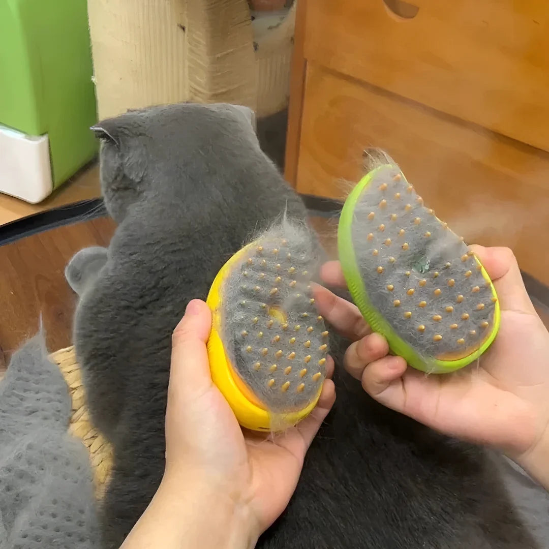 3-in-1 Pet Steam Brush – Massage & Shedding Electric Comb
