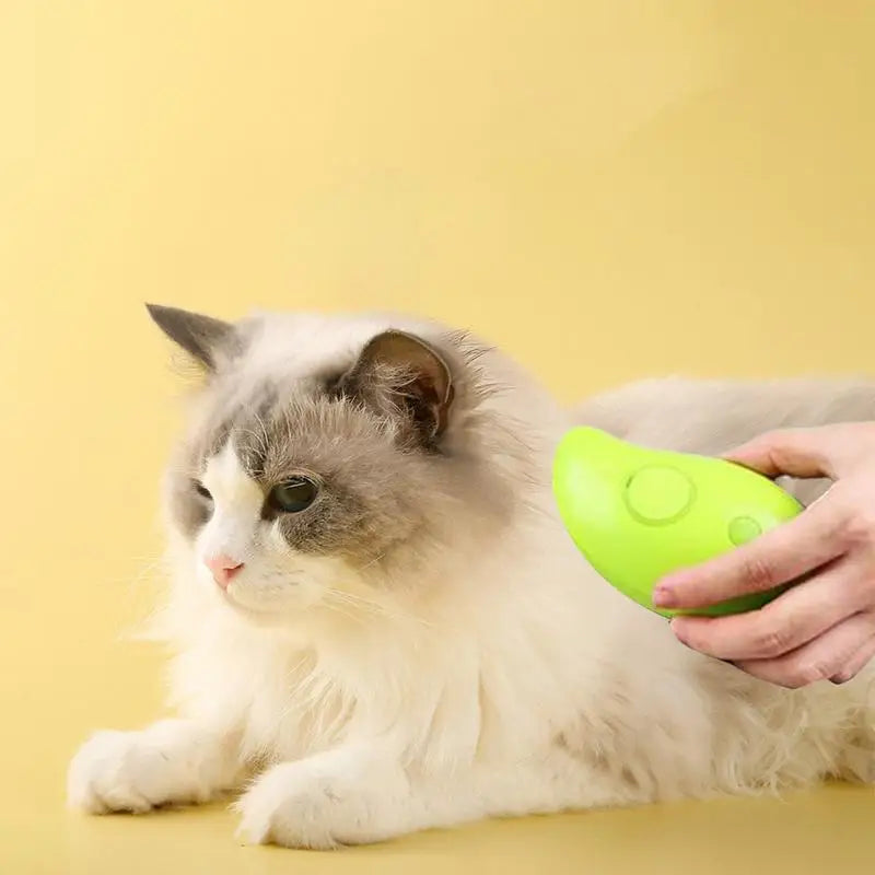 3-in-1 Pet Steam Brush – Massage & Shedding Electric Comb